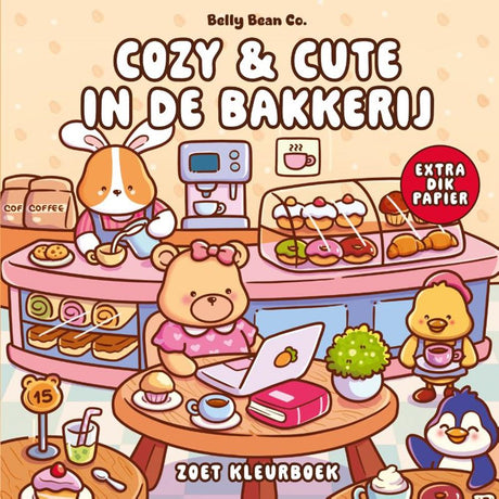 Forte creatief cozy cute kleurboek belly bean co. - cozy cute in de bakkerij
