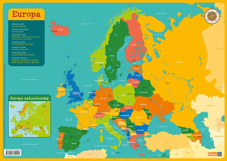 Sottobicchiere educativo Deltas - mappa dell'Europa