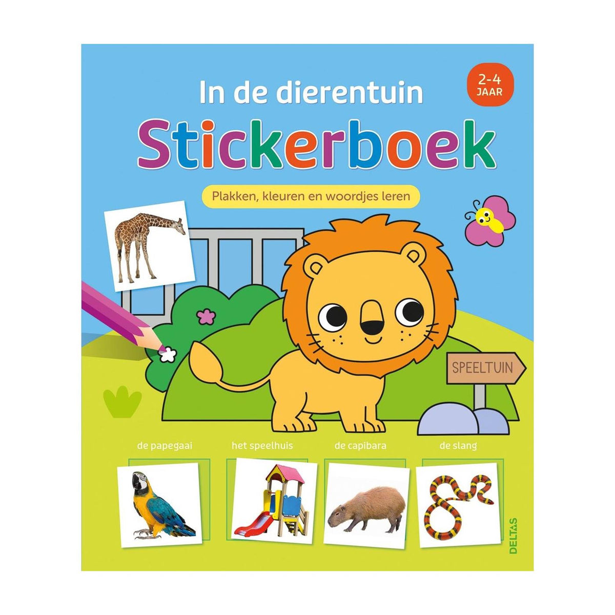 Delta nel libro degli adesivi dello zoo