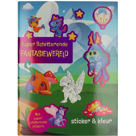 Mondo fantastico di libri da colorare e adesivi