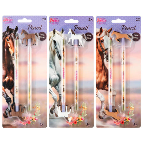 Matite Moxy Horse 2 pezzi con topper 3 ass