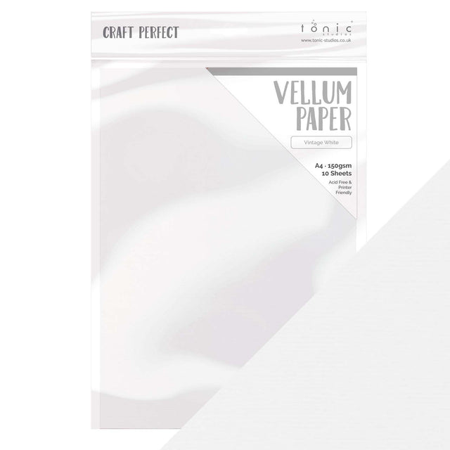 Tonic Studios • carta velina vintage bianco
