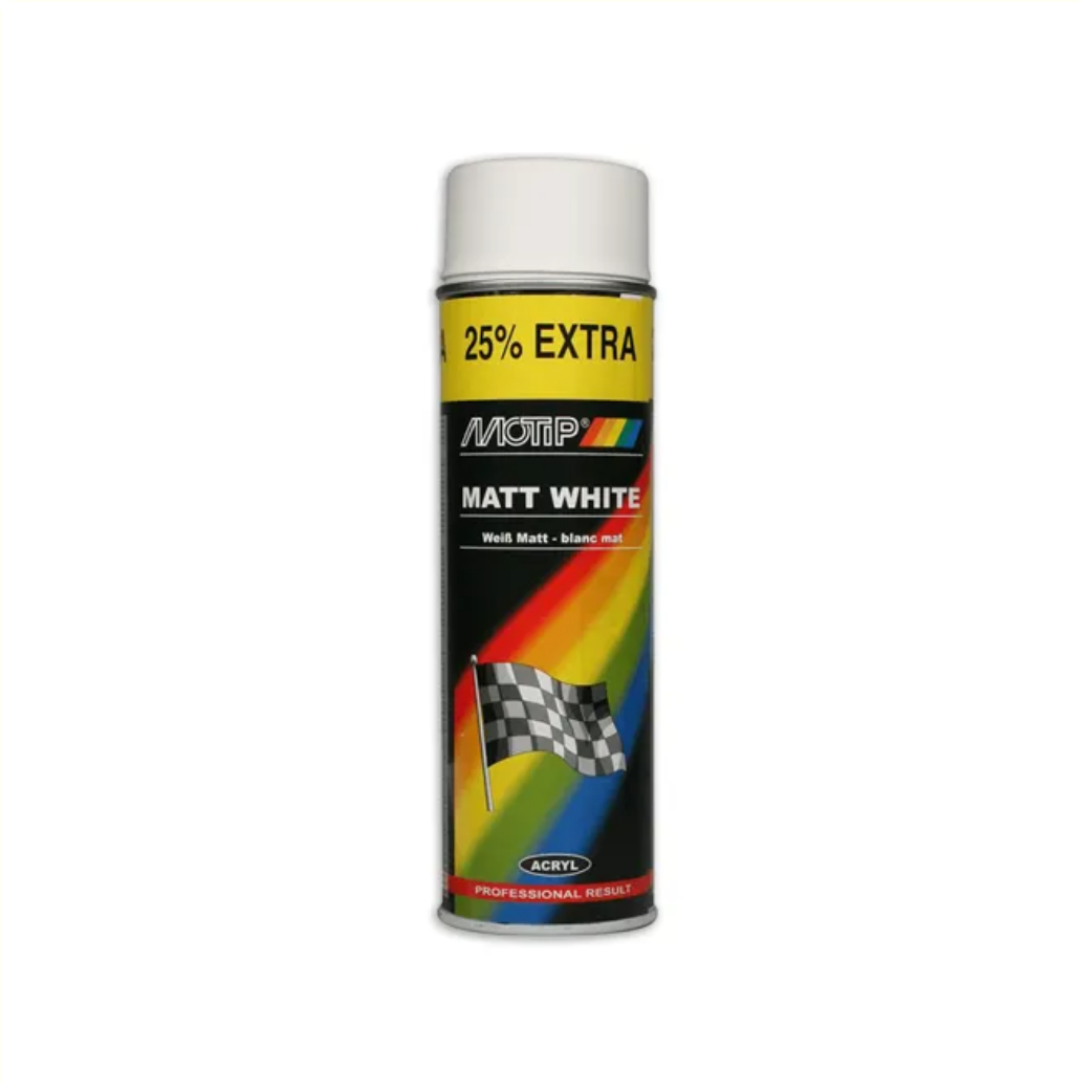 Bomboletta spray Motip acrilico bianco opaco