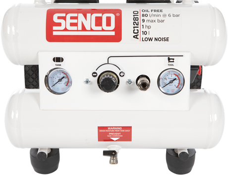 Compressore Senco oil-free a bassa rumorosità ac12810