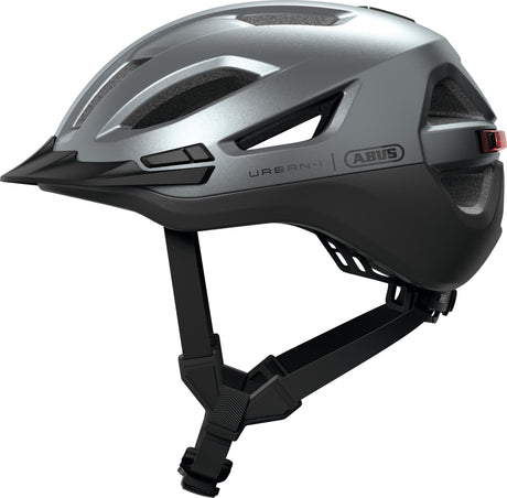 Casco da bicicletta Abus urban-i 4.0 ace graphite silver m - 54-58 cm - argento - adatto per l'uso su biciclette elettriche - biciclette da città - 280 g