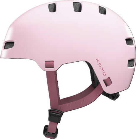 Casco da bicicletta Abus xoxo fragola rosa l - 57-61 cm - rosa - adatto per l'uso su biciclette elettriche - biciclette da città - 440 g