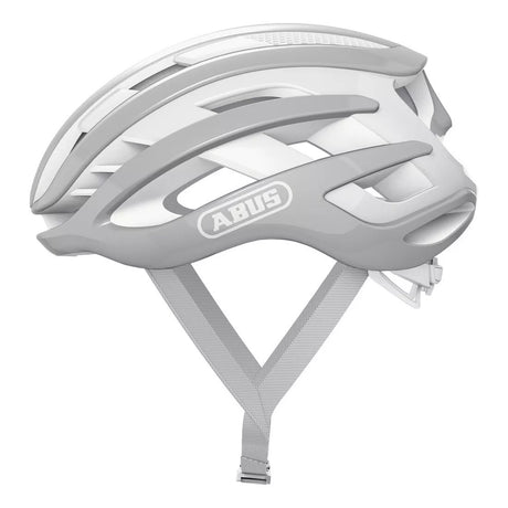 Casco da bicicletta Abus airbreaker pure grey l - 59-61 cm - grigio - adatto per l'uso su bici da corsa - bici gravel - 230 g