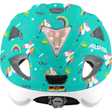 Olympic Sportswear Alpina Sports Casco per bambini Ximo Flash Unicorn 49-54 Gloss