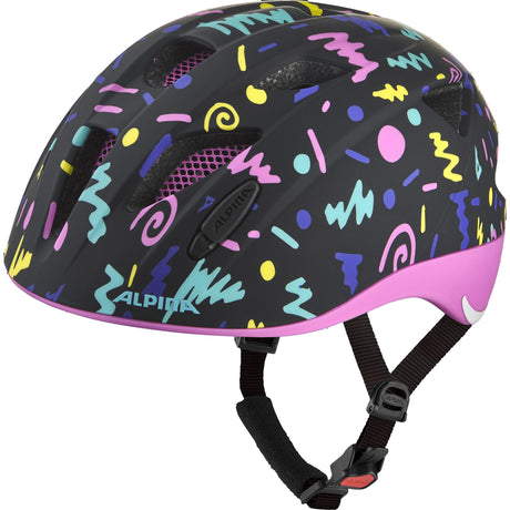 Abbigliamento sportivo olimpico casco per bambini Alpina Sports ximo flash nero-coriandoli 47-51 opaco