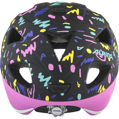 Abbigliamento sportivo olimpico casco per bambini Alpina Sports ximo flash nero-coriandoli 49-54 opaco