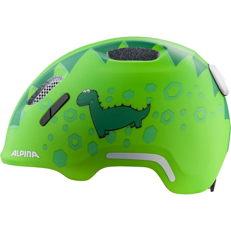 Abbigliamento sportivo olimpico Casco per bambini Alpina Sports Ximo 2 Flash Green Dino 49-54 opaco