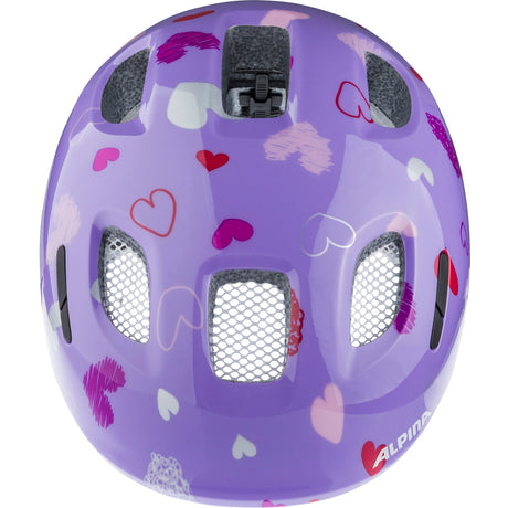 Olympic Sportswear Alpina Sports casco per bambini Ximo 2 Purple Hearts 47-51 Gloss