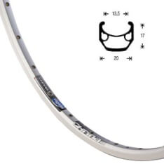 Cerchio rigido ryde 28 chrina alu 20mm 36 14