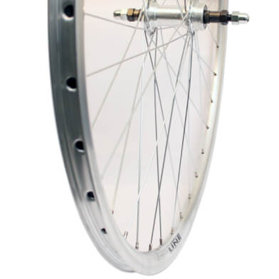 Ruota posteriore Roland 28 fissa fissa allu a V-Profil Silver Zinc SP