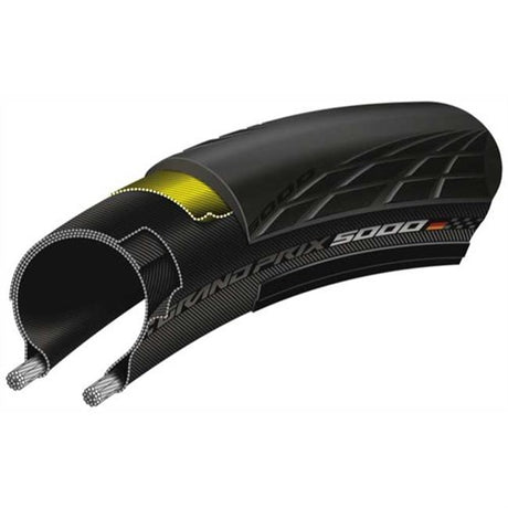 Continental Grand Prix 5000 Folding Band, bici da corsa, 28-622, nero