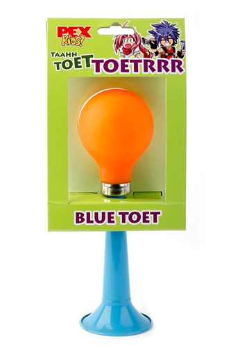 Buzaglo pexkids corno a sfera in acciaio dritto blu su cartoncino
