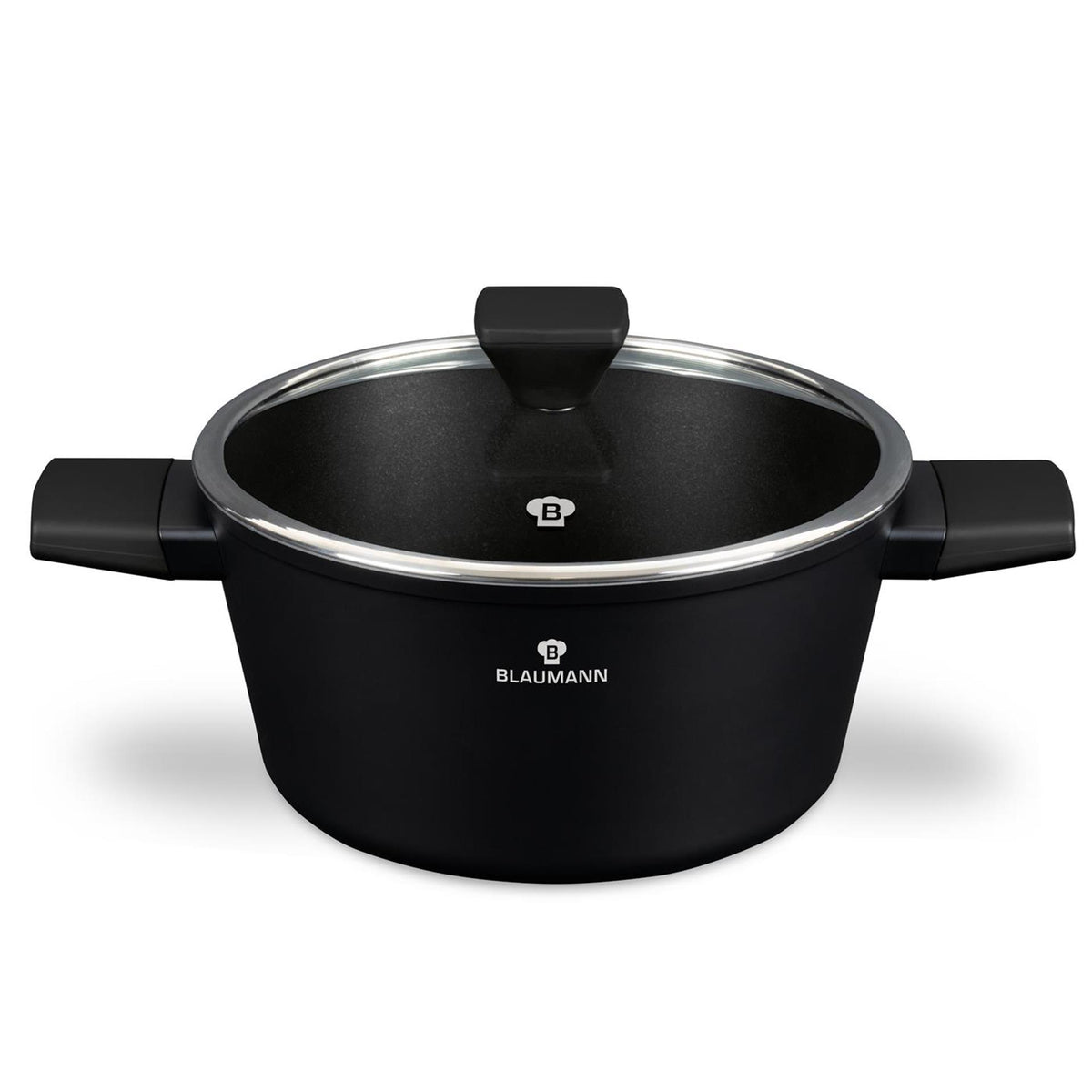 Casseruola Blaumann Black Silver Collection con coperchio ø24cm