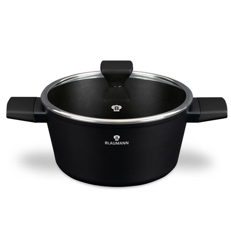 Casseruola Blaumann Black Silver Collection con coperchio ø24cm