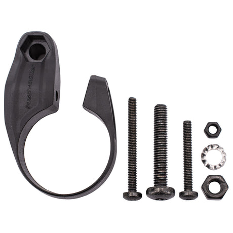 Busch muller busch müller, accessori per l'illuminazione, supporto per manubrio in plastica, nero, braccio singolo, per 31,8–35 mm con viti e dadi, sacchetto di plastica
