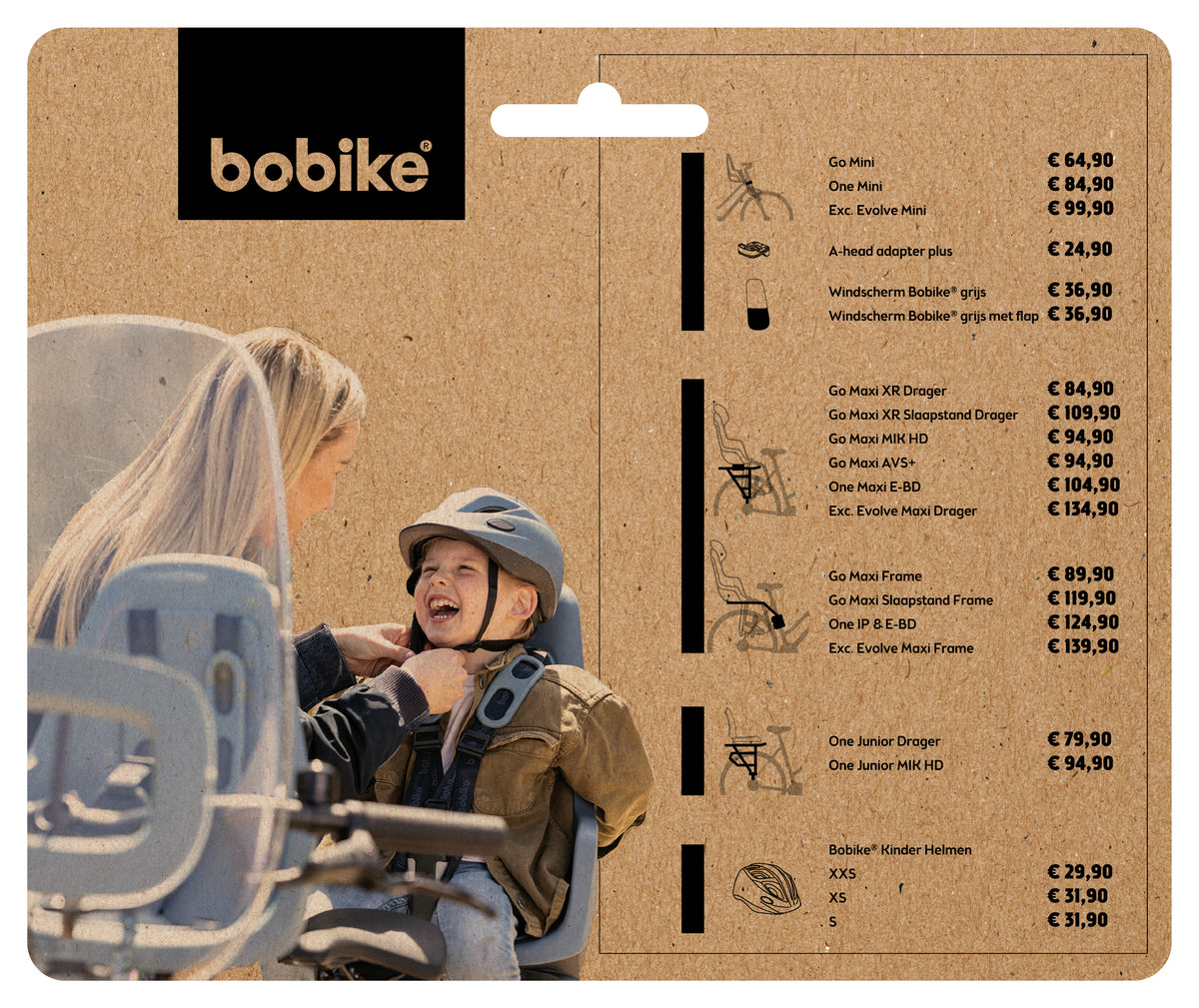 Grafico dei prezzi dei seggiolini per bambini Bobike