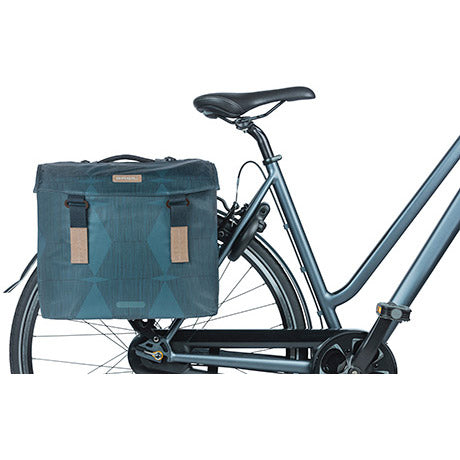 Borsa doppia da bicicletta Basil Elegance Mik 40-49 litri - station wagon blu