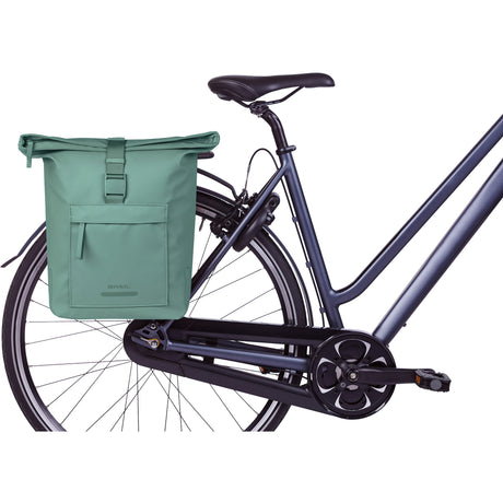 Basil b.v. borsa doppia bici basil brooklyn mik 41l 14 x 30 x 37 cm - verde