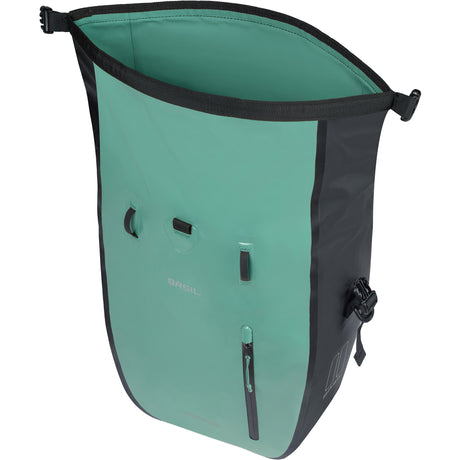 Borsa Basil rivo l singola verde nero | ganci mik | 15 l