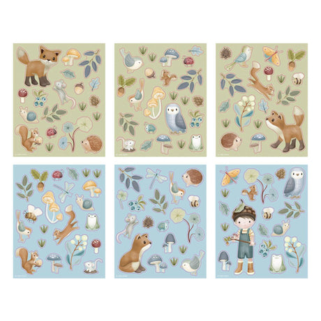 Piccolo libro di adesivi olandese Amici della foresta - giocattoli creativi 3 anni
