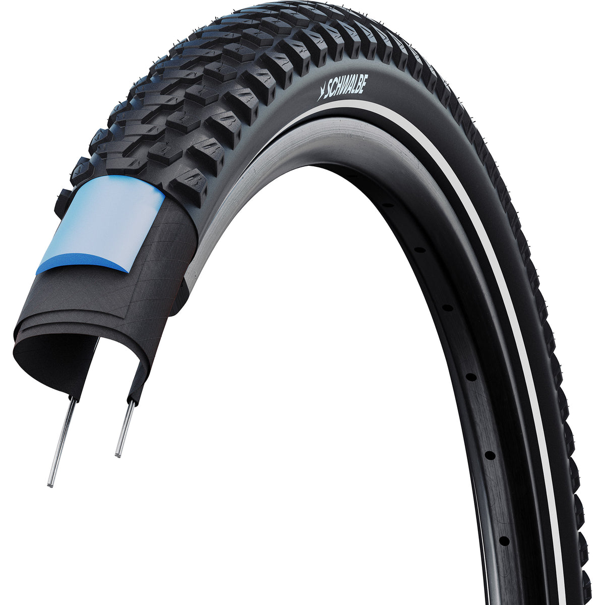 Schwalbe copertone a filo Marathon Plus mtb 54-622+r nero