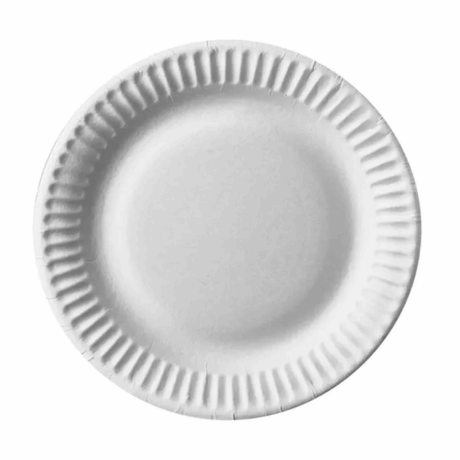 Piatti Papstar tondi cartone bianco 15 cm (100 pezzi)