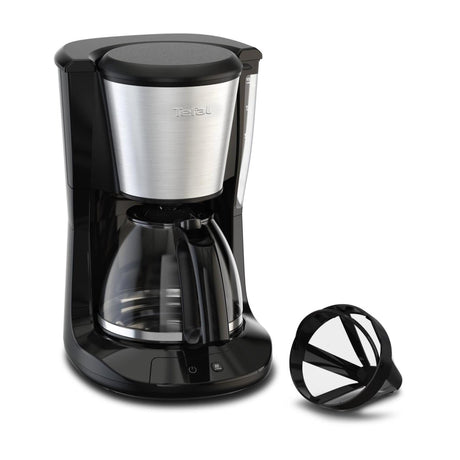 Tefal subito caffettiera con filtro in acciaio inox 1,25 l 15 tazze 1000 w