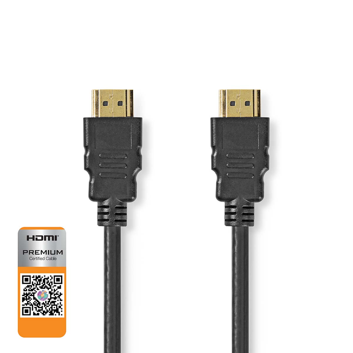 Cavo HDMI™ premium ad alta velocità Nedis con Ethernet | connettore hdmi™ | connettore hdmi™ | 4k@60hz | 18 Gbps | 1,00 | rotondo | pvc | nero | etichetta - cvgl34050bk10