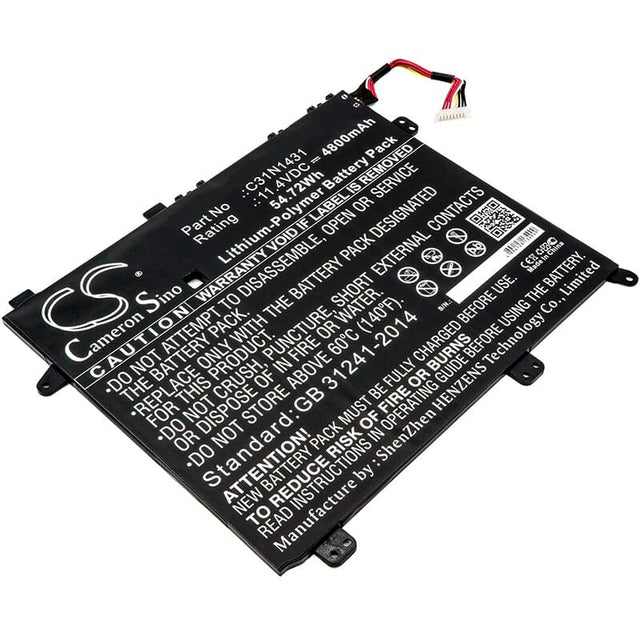 Batteria per laptop sostitutiva 4800 mAh