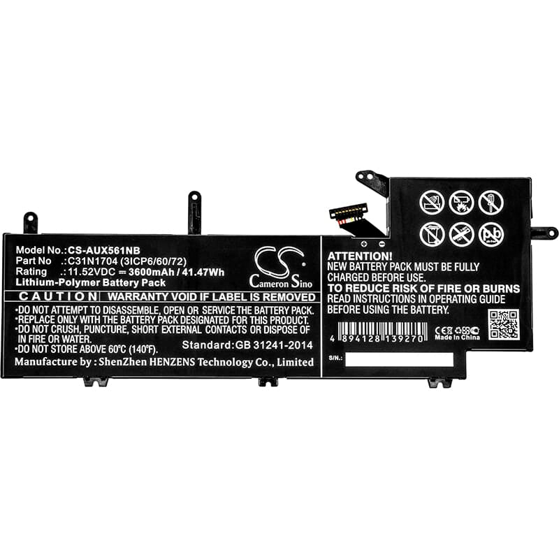 Batteria per laptop sostitutiva 3600 mAh