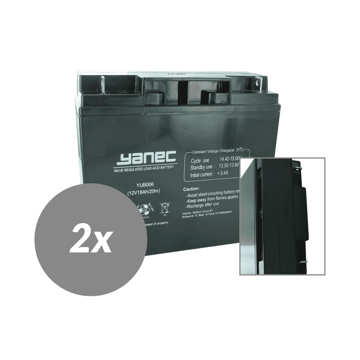 Yanec ups set sostituzione batteria rbc7 (cavi esclusi)