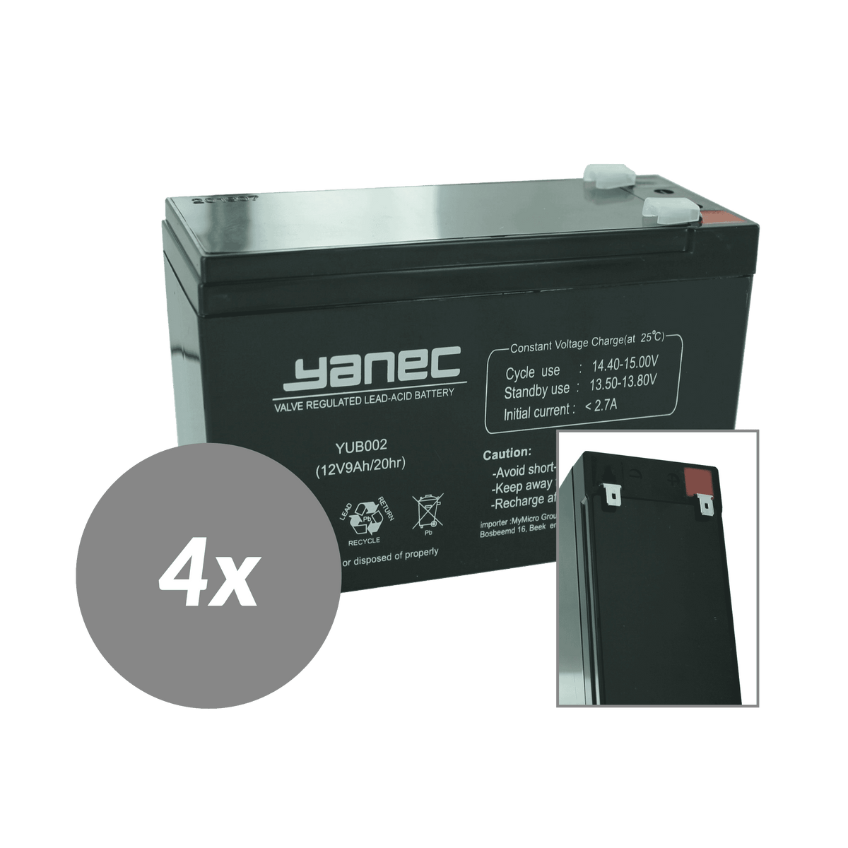 Yanec ups set sostituzione batteria rbc59 (cavi esclusi)