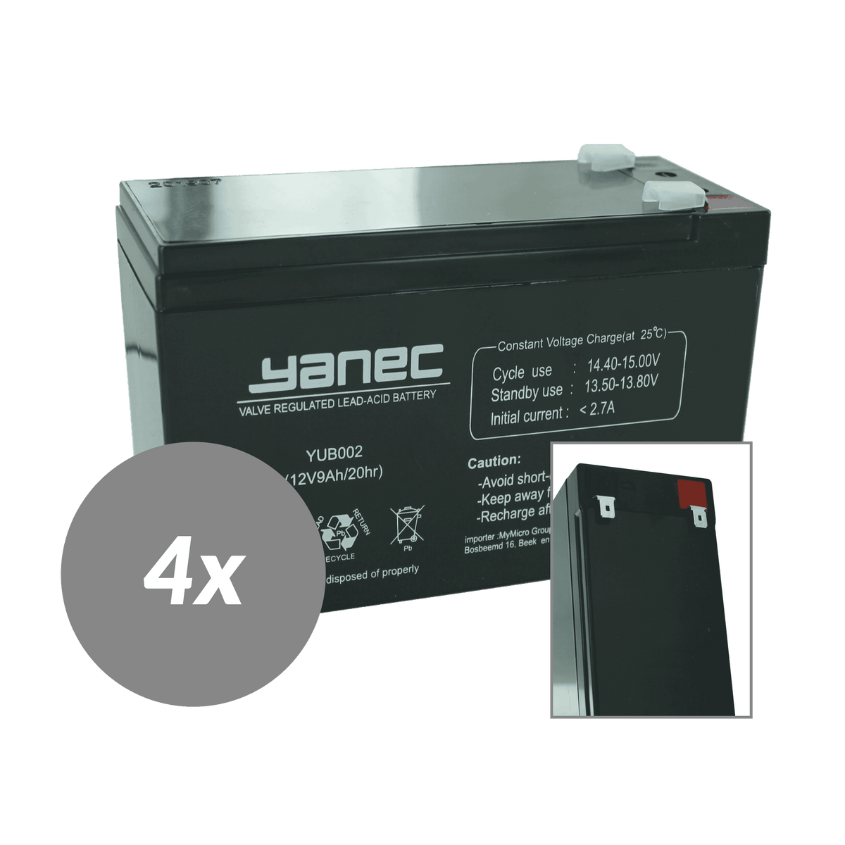 Yanec ups set sostituzione batteria rbc107 (cavi esclusi)