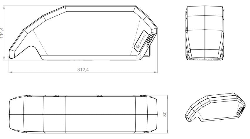 Bosch powerpack 720wh telaio e-bike vision (bes2)