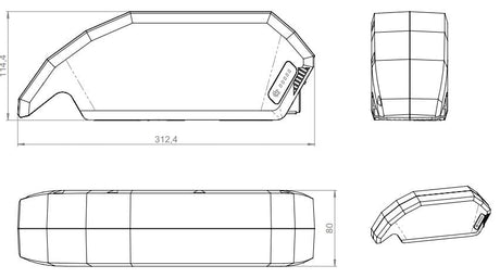 Bosch powerpack 720wh telaio e-bike vision (bes2)