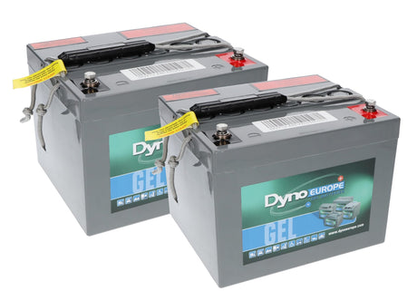 Set di ricambio batteria Dyno gel 12v 44ah (cavi esclusi)