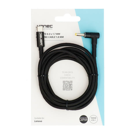 Cavo di ricarica Yanec da USB-C a 4,0 x 1,7 mm da 1,8 m