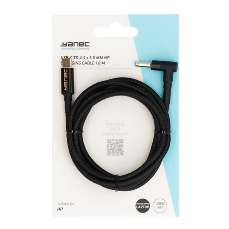 Cavo di ricarica Yanec USB-C a 4,5 x 3,0 mm HP da 1,8 m