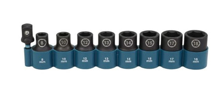 Set di prese di corrente Makita Impact Black, 1 2 9 pezzi - e-16645