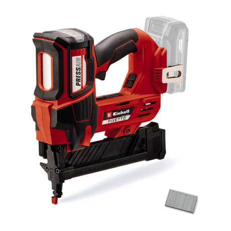 Chiodatrice professionale a batteria Einhell fixetto 18 38 s li solo - power x-change - 18v li-ion - max. 60 colpi al minuto - incl. 500 graffette - escl. batteria e caricabatterie