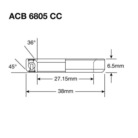 Cuscinetti enduro acb 6805 cc bo - abec 5 - ossido nero (contatto angolare) - 27,15x38x6,5 (36x45°)