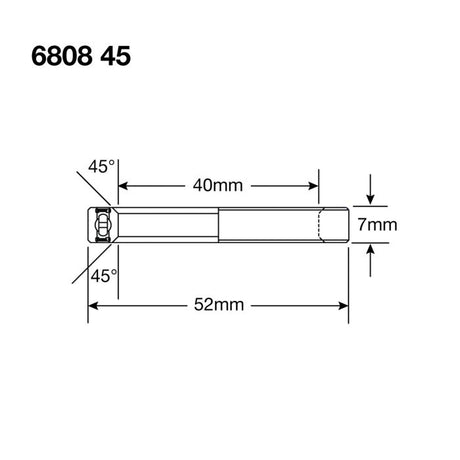 Cuscinetti enduro 6808 llb bo 45 - abec 5 - ossido nero (contatto angolare) - 40x52x7 (45°)