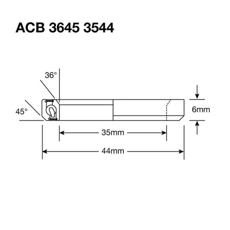 Cuscinetti enduro acb 3645 3544 ss - inox 440c (contatto angolare) - 35x44x5,5 (36x45°)