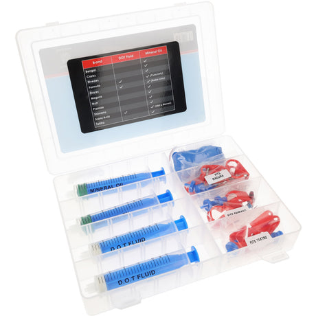 Parte freno Elvedes. kit di deareazione idro spurgo universale per la sostituzione del fluido minerale