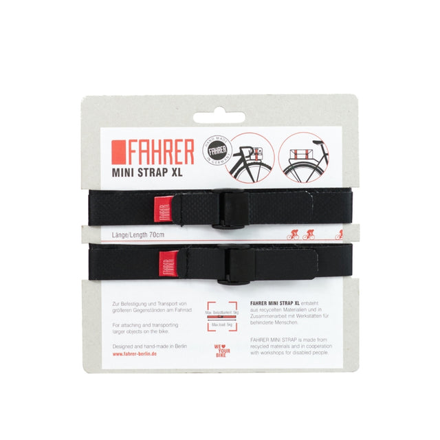 Fahrer cargo mini strap xl 70x2cm nero (2 pezzi)