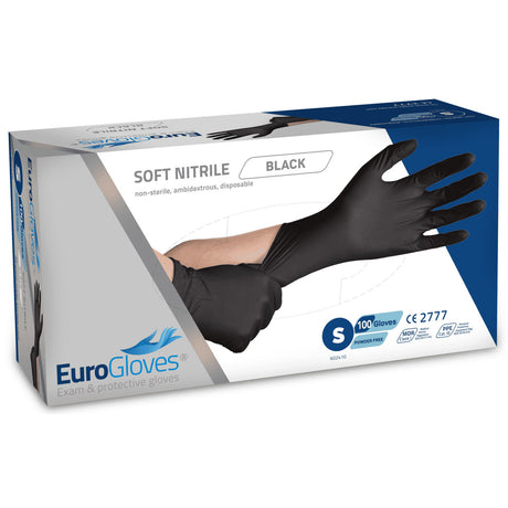 Guanti eurogloves dimensione nitrile xl nero (100 pezzi)
